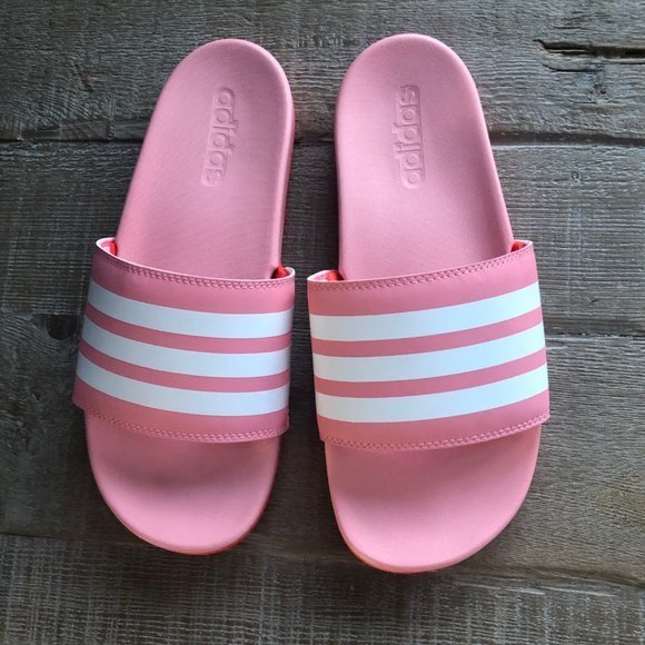 NEW Adidas Adilette Comfort Slides PINK - Picture 3 of 6